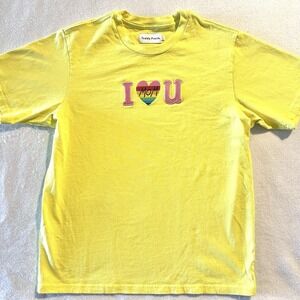 Teddy Fresh Large L I Love You Mom Graphic Embroidered Tee T-shirt Pride Rainbow